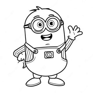 Pagina Para Colorir Do Minion Kevin Engracado 70504-58296