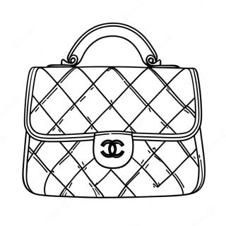 Pagina Para Colorir Da Bolsa De Mao Da Chanel 70524-58306