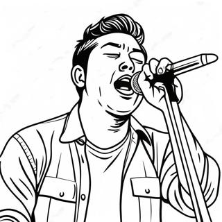 Pagina Para Colorir Chino Moreno Cantando 70594-58361