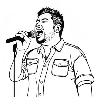 Pagina Para Colorir Chino Moreno Cantando 70594-58362