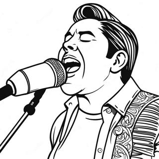 Pagina Para Colorir Chino Moreno Cantando 70594-58364