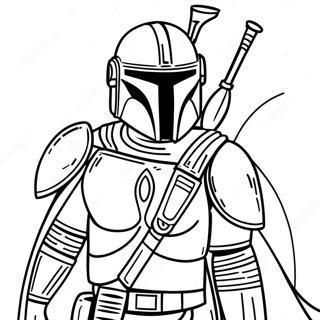 Star Wars Mandalorian Páginas Para Colorir