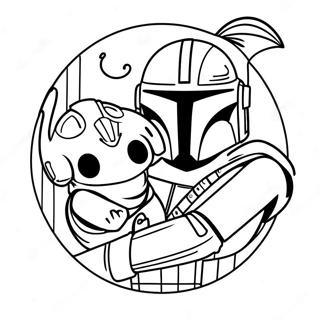 Pagina Para Colorir Do Mandaloriano Com O Baby Yoda 70624-58384