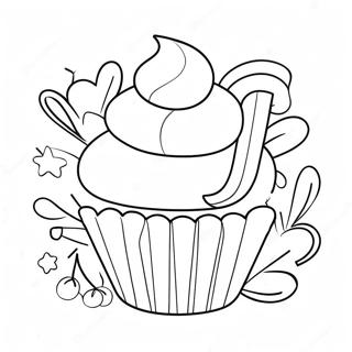 Pagina Para Colorir Deliciosa Cupcake 7065-5752