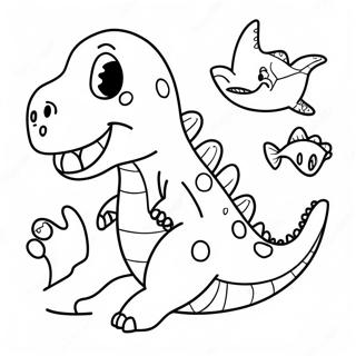 Pagina Para Colorir Tubarao Dinossauro Amigavel 70814-58528