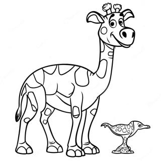 Melman Madagascar Páginas Para Colorir