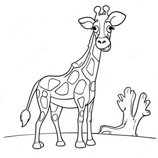 Pagina Para Colorir Do Melman A Girafa Em Acao 70864-58576