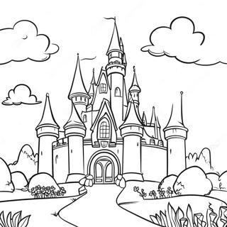 Pagina Para Colorir Do Encantador Castelo Disney De Thomas Kinkade 70944-58645