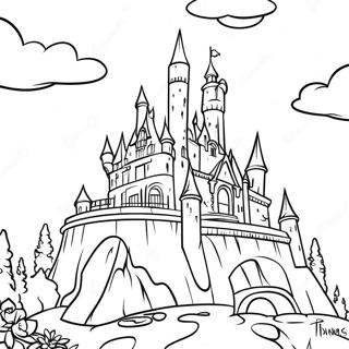 Pagina Para Colorir Do Encantador Castelo Disney De Thomas Kinkade 70944-58647