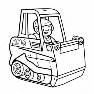 Pagina Para Colorir De Skid Steer Fofo Com Rosto De Desenho 7105-5782