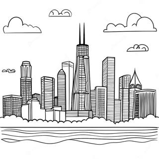 Pagina Para Colorir Do Horizonte De Chicago 71084-58746