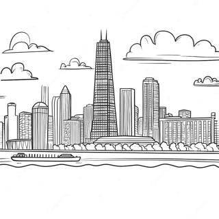 Pagina Para Colorir Do Horizonte De Chicago 71084-58747