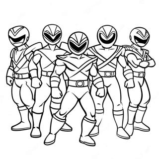 Pagina Para Colorir Equipe Mighty Morphin Power Ranger 71164-58820