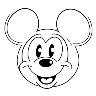 Rosto Do Mickey Mouse Páginas Para Colorir