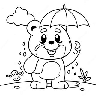 Pagina Para Colorir Urso Carinhoso Rabugento Com Nuvem De Chuva 71254-58890