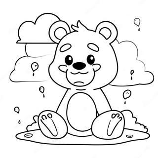 Pagina Para Colorir Urso Carinhoso Rabugento Com Nuvem De Chuva 71254-58892