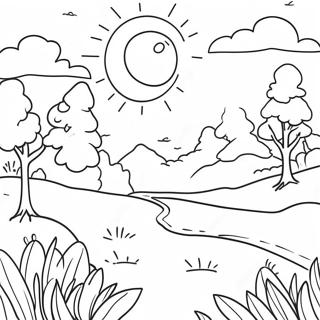 Pagina Para Colorir Paisagem Ensolarada 71264-58898