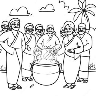 Pongal Páginas Para Colorir