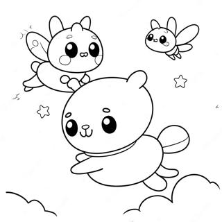 Abelha E Puppycat Páginas Para Colorir