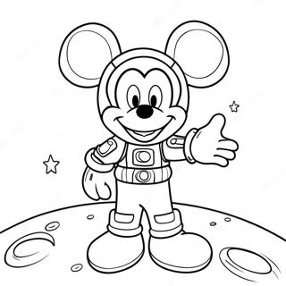 Pagina Para Colorir Do Mickey Mouse Em Um Traje Espacial Colorido 71434-59030