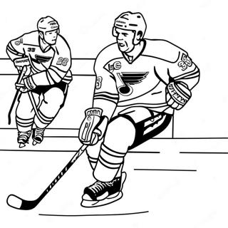 Pagina Para Colorir Jogador De Hoquei Dos St Louis Blues Em Acao 71464-59066