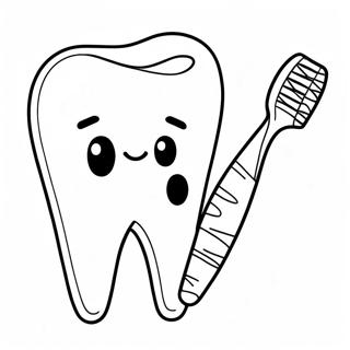 Pagina Para Colorir Diversao Com Escova De Dente E Dente 71484-59074