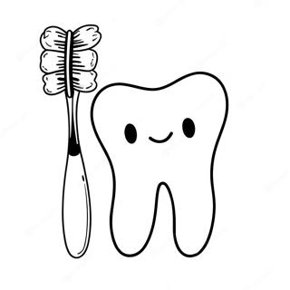 Pagina Para Colorir Diversao Com Escova De Dente E Dente 71484-59076