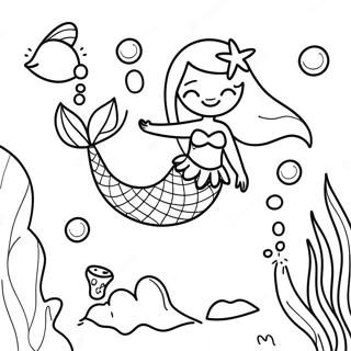 Pagina Para Colorir Da Sereia Subaquatica Com O Golfinho Amigavel 71534-59110