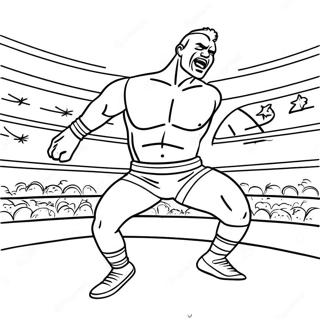 Pagina Para Colorir Do Lutador Da Wwe Pulando Sobre O Oponente 71584-59156