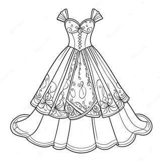 Pagina Para Colorir De Vestido Elegante De 16 Anos 71624-59188