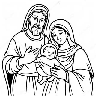 Pagina Para Colorir Maria E Jose Com O Bebe Jesus 71664-59241