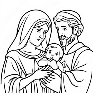 Pagina Para Colorir Maria E Jose Com O Bebe Jesus 71664-59242