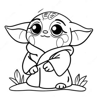 Páscoa Do Baby Yoda Páginas Para Colorir