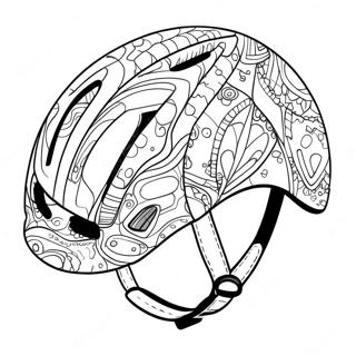 Pagina Para Colorir Do Capacete De Bicicleta Colorido 71744-59281