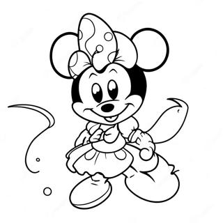 Pagina Para Colorir Da Minnie Mouse Em Um Traje Estiloso 71874-59385