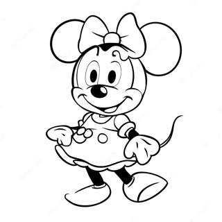 Pagina Para Colorir Da Minnie Mouse Em Um Traje Estiloso 71874-59386