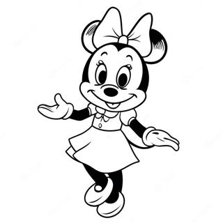 Pagina Para Colorir Da Minnie Mouse Em Um Traje Estiloso 71874-59387