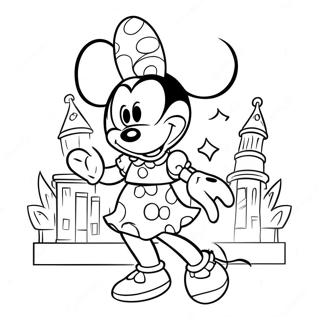 Pagina Para Colorir Da Minnie Mouse Em Um Traje Estiloso 71874-59388