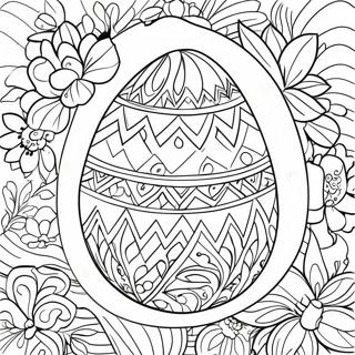 Pagina Para Colorir Do Charmoso Ovo De Pascoa Vintage 71884-59393