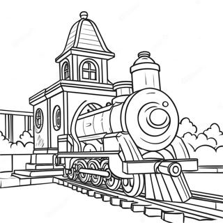 Pagina Para Colorir Da Estacao De Trem Lego Colorida 71924-59425