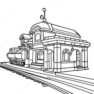 Pagina Para Colorir Da Estacao De Trem Lego Colorida 71924-59427