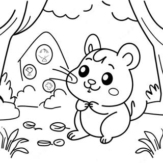 Pagina Para Colorir Da Aventura Fofa Do Hamster E Gretel 71934-59432