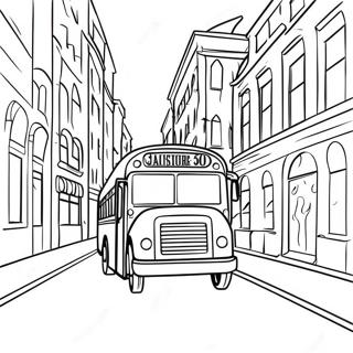 Pagina Para Colorir Do Onibus Da Cidade Colorido Circulando Pela Cidade 71974-59466