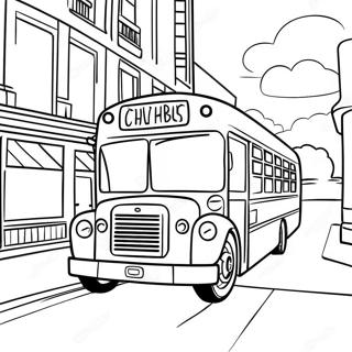 Pagina Para Colorir Do Onibus Da Cidade Colorido Circulando Pela Cidade 71974-59467