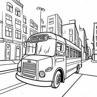 Pagina Para Colorir Do Onibus Da Cidade Colorido Circulando Pela Cidade 71974-59468