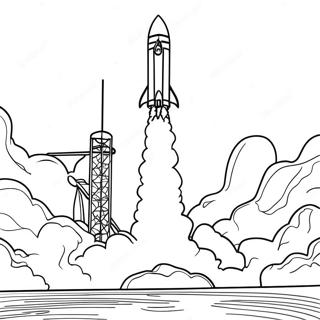 Pagina Para Colorir Do Lancamento Do Foguete Falcon 9 71994-59477