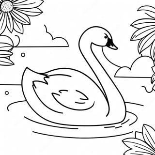 Pagina Para Colorir Cisne Elegante Na Agua 72094-59565