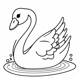 Pagina Para Colorir Cisne Elegante Na Agua 72094-59567