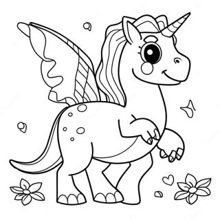 Pagina Para Colorir De Dinossauro Unicornio 72123-59586