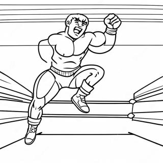 Pagina Para Colorir Do Lutador Da Wwe Pulando Em Um Oponente 72154-59605